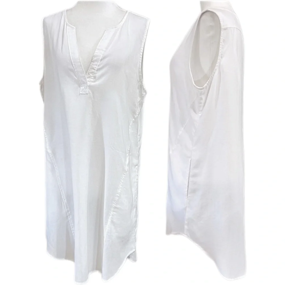 anthropologie white denim dress Anthropologie | Dresses | Anthropologie Cloth Stone Highlow White Denim  Mini Dress